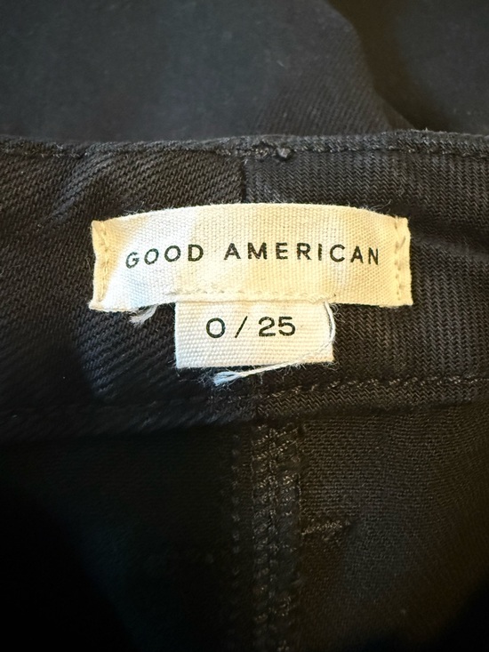 Good American Black High-Rise Wide Leg Jeans - Picture 4 of 5